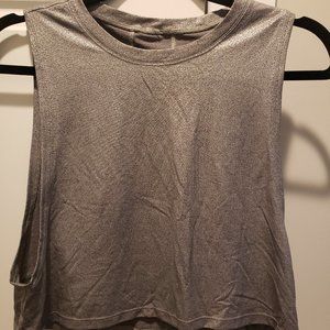 Lululemon cropped silver tank